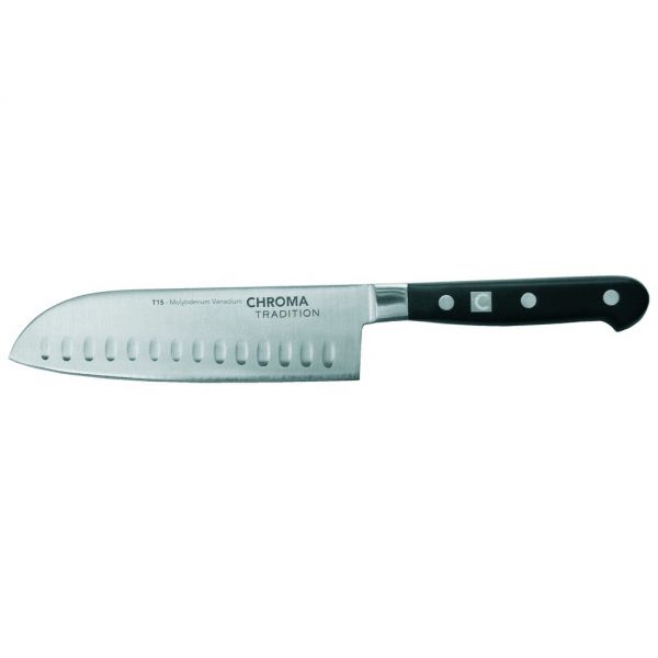 CHROMA Tradition Santoku mit Kulle 16cm